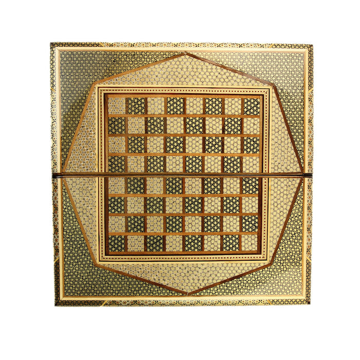 Craft - Handmade Backgammon and Chess  Board Set - Khatam Kari - NO 2