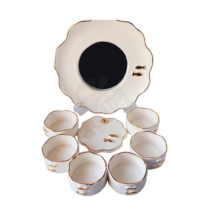 Craft - Ceramic Haftsin Set, Golden Fish (8pcs)