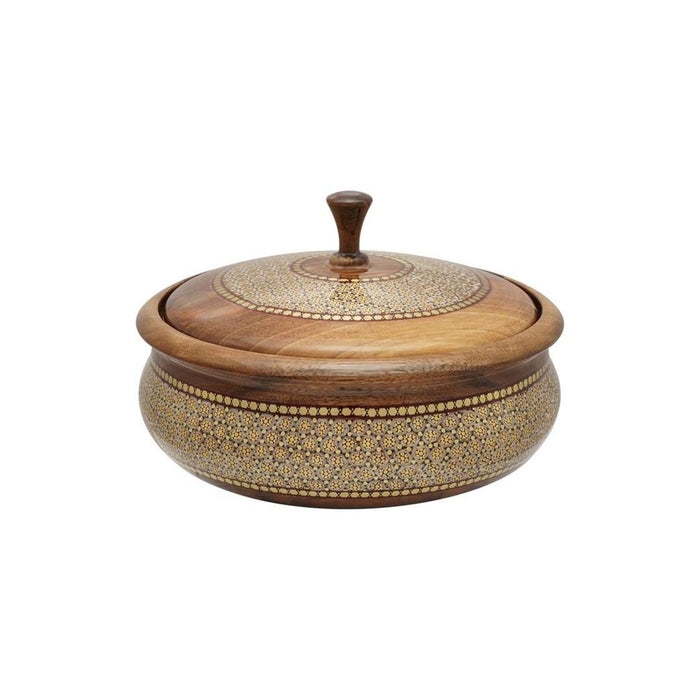 Craft - Wood and Khatam  - Serving Bowl with lid