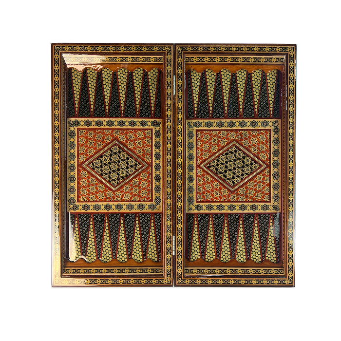 Craft - Handmade Backgammon and Chess  Board Set - Khatam Kari - NO 4