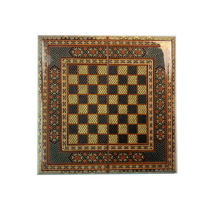 Craft - Handmade Backgammon and Chess  Board Set - Khatam Kari - NO 4