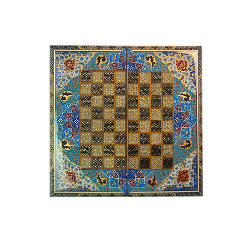 Craft - Handmade Backgammon and Chess  Board Set - Khatam Kari - NO 5