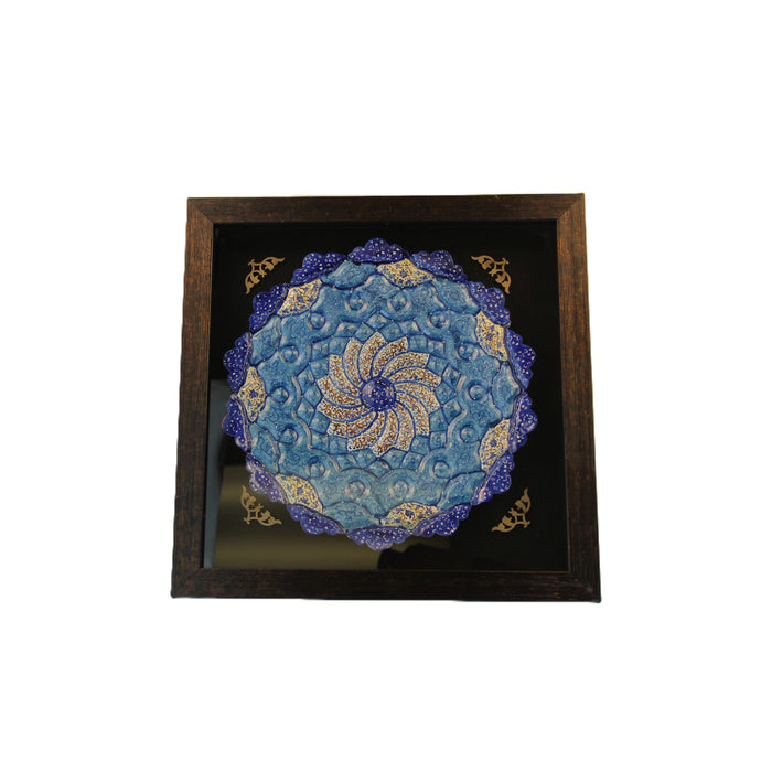 Craft - Decorative Wall Minakari Plate with Frame - Hand made 1