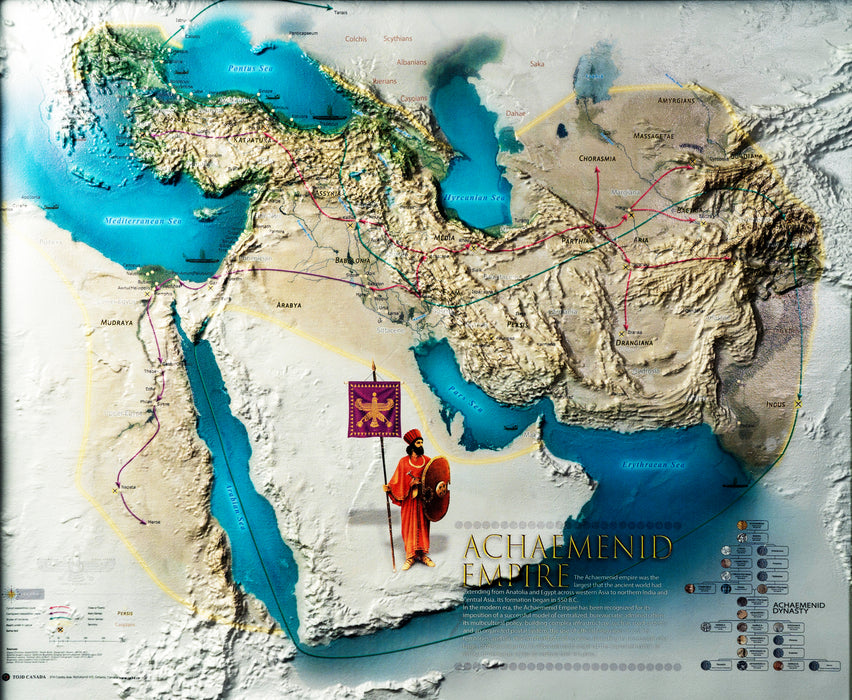 The Achaemenid Empire Relief 3D Map, Ashkanian