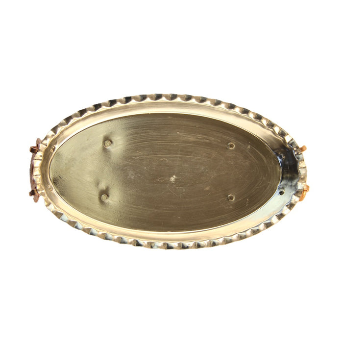 Craft - Copper Hand made Serving Ellipse Tray 34.5 cm