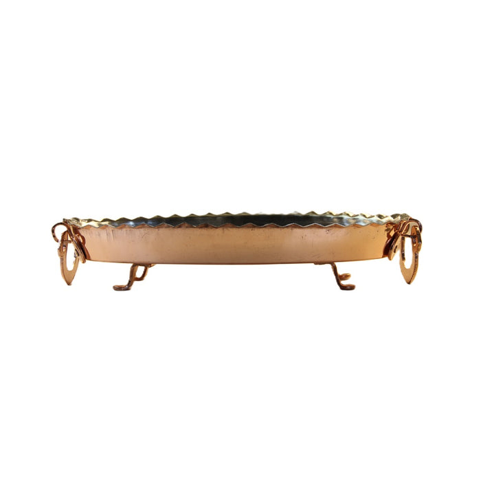 Craft - Copper Hand made Serving Ellipse Tray 34.5 cm