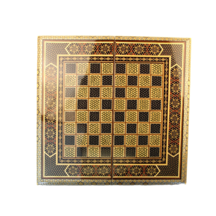 Craft - Handmade Backgammon and Chess Board Set - Khatam Kari