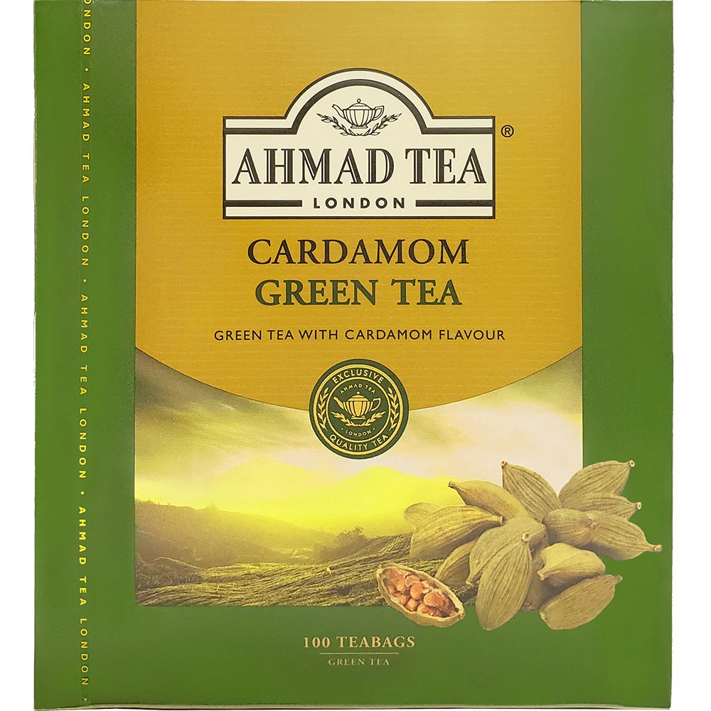 Aham Tea Ahmad Tea - Cardamom Green Tea (100 Tea Bags) — Baran Market
