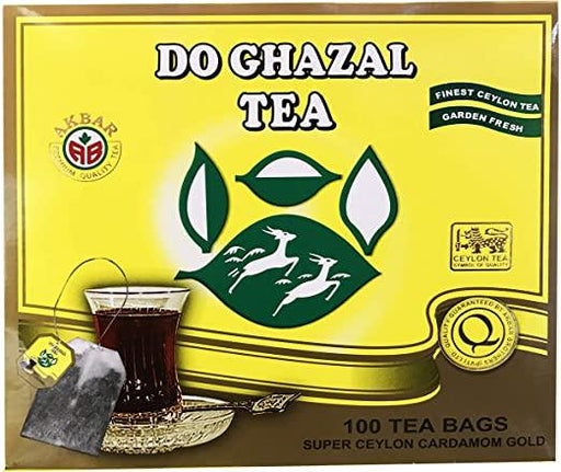 Do Ghazal - Super Ceylon Cardamom Gold Tea (100 Tea Bags) - Limolin Grocery