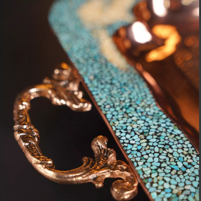 Craft - Turquoise Inlaying or Firoozeh Koobi Tray