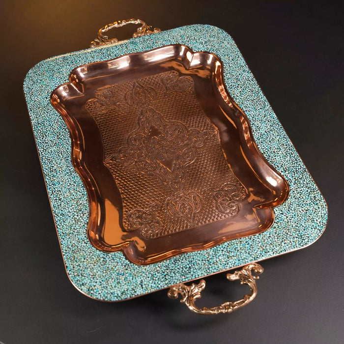 Craft - Turquoise Inlaying or Firoozeh Koobi Tray