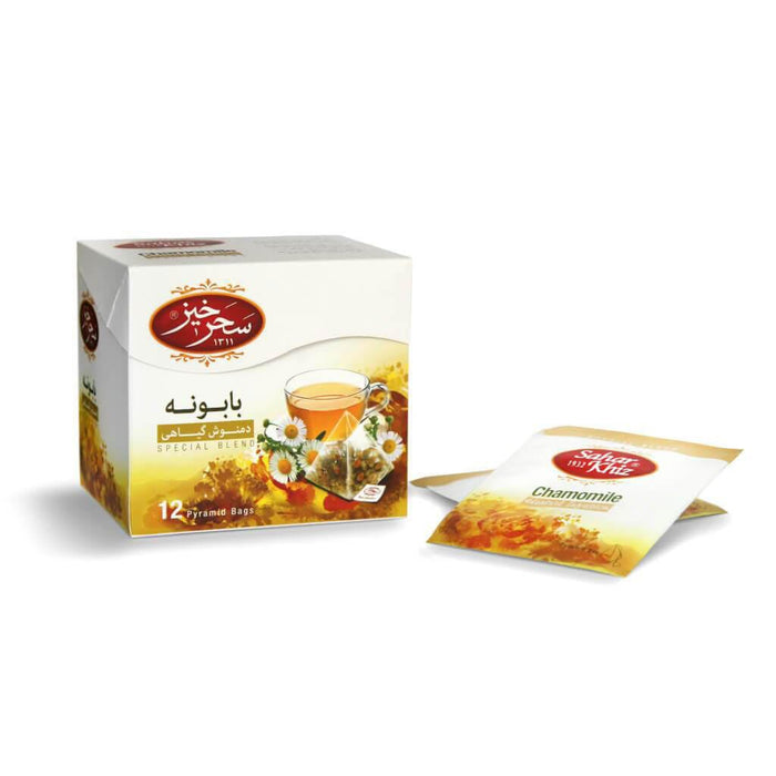 Saharkhiz - Chamomile Herbal Tea (12 Pyramid Bags) - Limolin Grocery