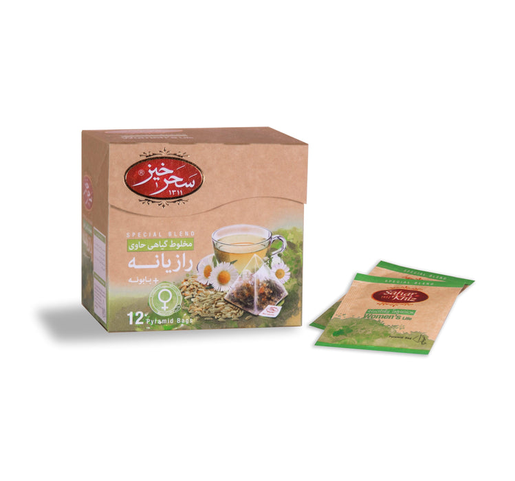 Saharkhiz - Fennel Seed & Chamomile Herbal Tea (12 Pyramid Bags) - Limolin Grocery