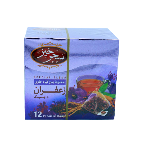 Saharkhiz - Ginseng & Saffron Herbal Tea (12 Pyramid Bags)