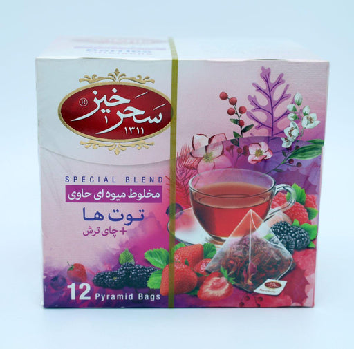 Saharkhiz - Mixed Berries Herbal Tea (12 Pyramid Bags) - Limolin Grocery