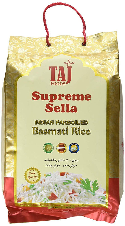 TAJ - Supreme Sella Basmati Rice (10 lb) - Limolin Grocery